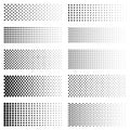 Dotted gradient set Royalty Free Stock Photo