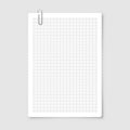 Dotted graph paper with grid. Polka dot pattern, geometric texture for calligraphy drawing or writing. Blank sheet of