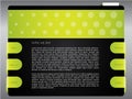 Dotted green website template Royalty Free Stock Photo