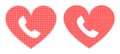 Dotted Halftone Phone Heart Icon Royalty Free Stock Photo
