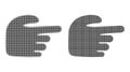 Dotted Halftone Right Index Finger Icon
