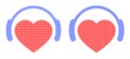 Dotted Halftone Romantic Heart DJ Icon