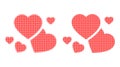 Dotted Halftone Romantic Hearts Icon