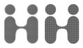 Dot Halftone Siam Twins People Icon
