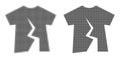 Dotted Halftone Torn T-Shirt Icon