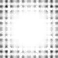 Dotted halftone vector abstract background. Round monochrome textured frame Royalty Free Stock Photo