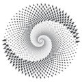 Dotted Halftone Vector Spiral Color Pattern or Texture Royalty Free Stock Photo