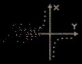 Soft Dissipated Pixelated Halftone Dotted Hyperbola Plot Icon