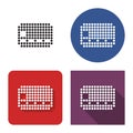 Dotted icon of bank card in four variants