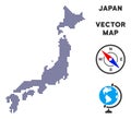 Dotted Japan Map