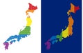 Spectrum Pixel Dotted Japan Map