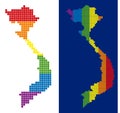 Spectrum Pixel Dotted Vietnam Map