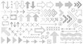 Dotted line Arrow Design Elements for Dynamic Motion Graphics Vector Set