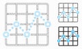 Dotted Line Grid Plot Vector Mesh 2D Model and Triangle Mosaic Icon Royalty Free Stock Photo