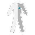 Dotted line medical overall icon