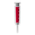 Dotted line syringe icon