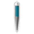 Dotted line thermometer icon