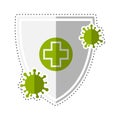 Dotted line virus protection shield