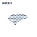 Dotted map of Honduras isolated on white background.