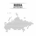 Dotted Map Of Russia Royalty Free Stock Photo