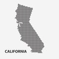 Dotted map of the State California. Vector illustration