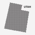 Dotted map of the State Utah. Vector illustration