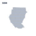 Dotted map of Sudan isolated on white background. Royalty Free Stock Photo