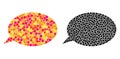 Dotted Message Cloud Mosaic Icons