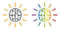 Dotted Mind Light Collage Icon of LGBT-Colored Circles Royalty Free Stock Photo