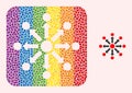 Dotted Mosaic Expansion Hole Icon for LGBT