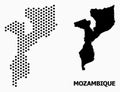 Dotted Mosaic Map of Mozambique