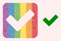 Dotted Mosaic OK Sign Hole Icon for LGBT