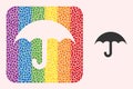 Dotted Mosaic Umbrella Hole Icon for LGBT