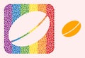 Dotted Mosaic Wheet Seed Hole Pictogram for LGBT