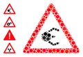 Dotted Nanobot Warning Composition of Rounded Dots and Similar Icons