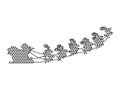 Dotted New Year Pattern of a Santa`s Sleighs Royalty Free Stock Photo