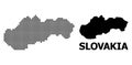 Dotted Pattern Map of Slovakia Royalty Free Stock Photo
