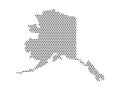 Dotted Pattern Map of US State of Alaska