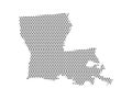 Dotted Pattern Map of US State of Louisiana Royalty Free Stock Photo