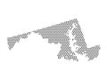 Dotted Pattern Map of US State of Maryland