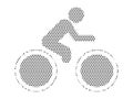Dotted Pattern Picture of a Bicycle Rider Royalty Free Stock Photo