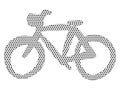 Dotted Pattern Picture of a Bicycle Royalty Free Stock Photo
