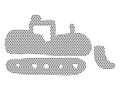 Dotted Pattern Picture of a Bulldozer Royalty Free Stock Photo