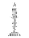 Dotted Pattern Picture of a Church Candle