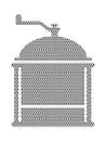 Dotted Pattern Picture of a Coffee Mill Royalty Free Stock Photo