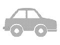Dotted Pattern Picture of a Family Car Royalty Free Stock Photo