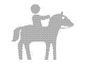 Dotted Pattern Picture of a Horse Rider Royalty Free Stock Photo