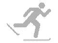 Dotted Pattern Picture of a Skier Royalty Free Stock Photo