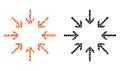 Dotted Pressure Arrows Mosaic Icons