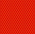 Dotted repeatable popart like duotone pattern. Speckled red yell Royalty Free Stock Photo